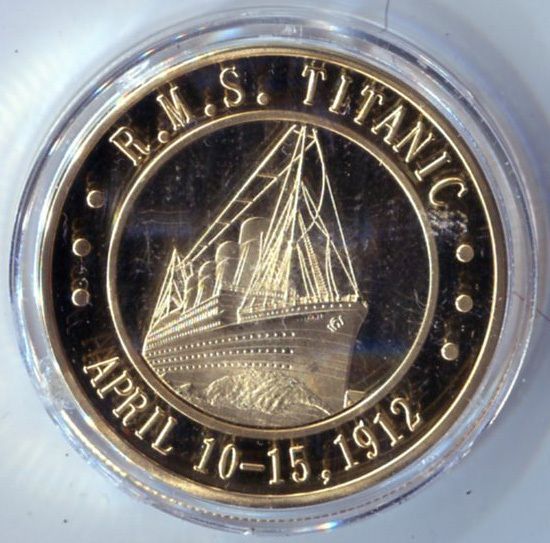 Titanic 1912 24K Gold Silver Commemorative Coin