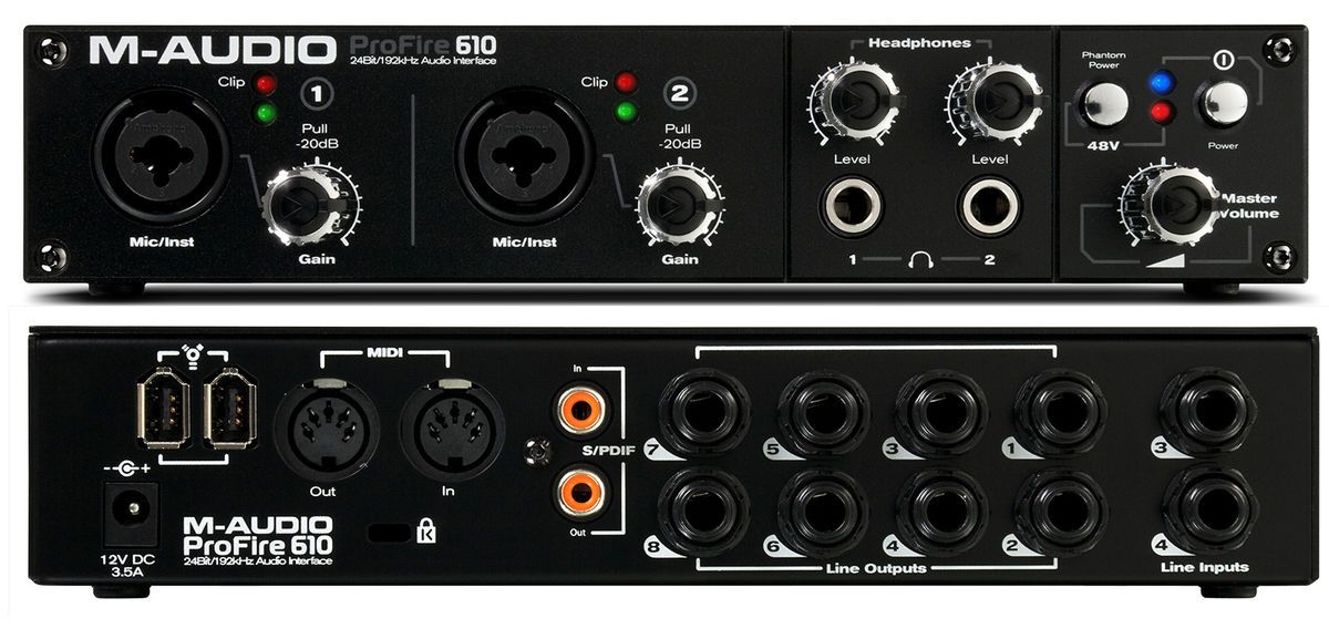 Audio Profire 610 Firewire Audio Interface Soundcard 6 in 10 Out