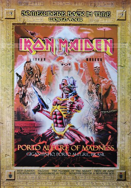 Iron Maiden Golden Rock Metal Band Poster World Tour
