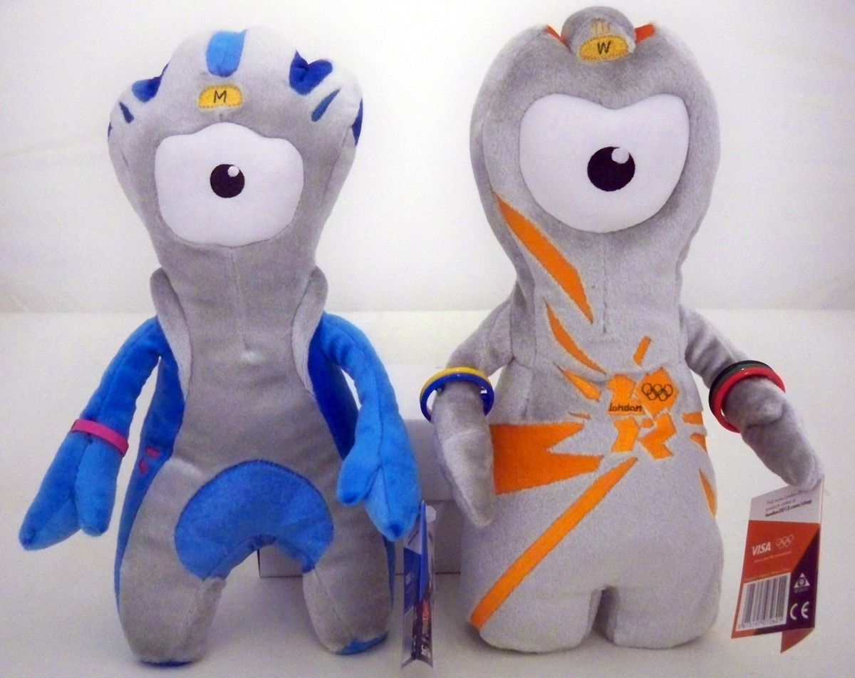 2012 Mascots Wenlock Mandeville Plush Licensed Good Quality