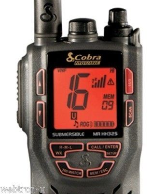 Cobra Mr HH325 VP Handheld VHF Marine Radio Weather International