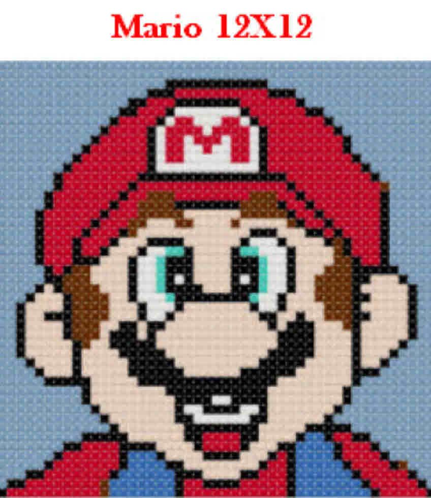 Pick 1 Mario Friends 12x12 Latch Hook Kits Message Me with Choice Free