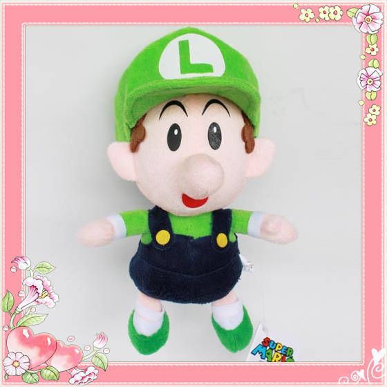 Nintendo Super Mario Brothers Figure Plush Toy Baby Luigi Stuffed