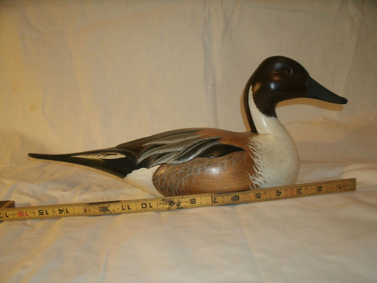 Pin Tail Drake Wooden Bird Factory Originals Carved Wooden Duck