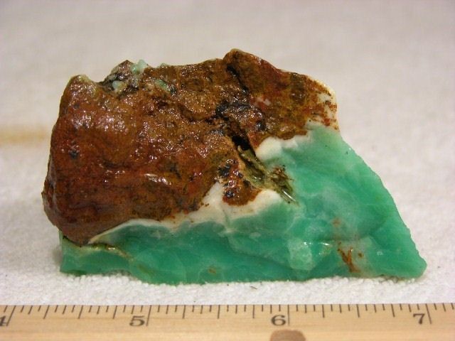 Chrysoprase Gemmy Rough Marlborough Australia 3x2 25 inch 3 9oz JU62