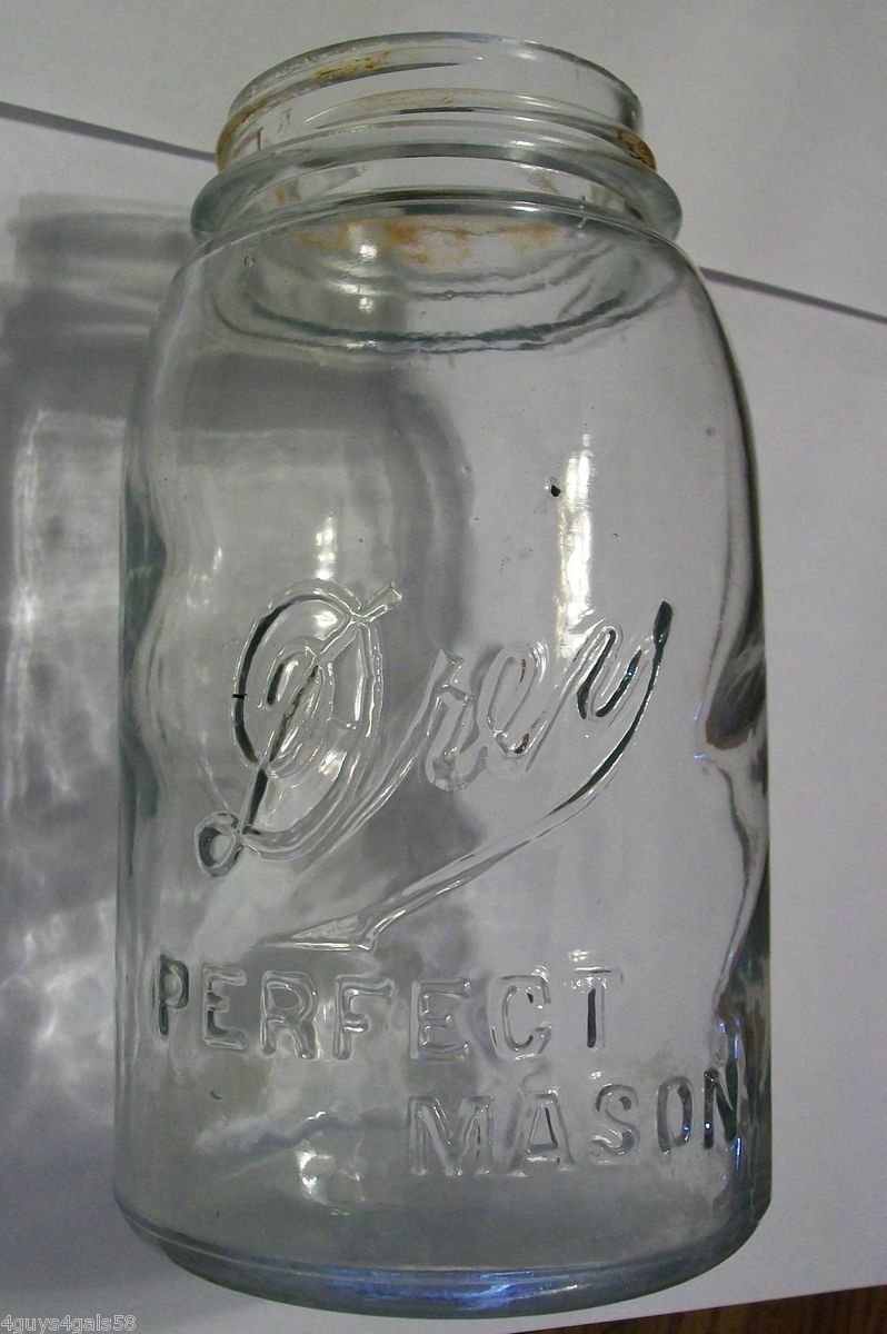 Drey Perfect Mason Jar Vintage Light Aqua Tint in Sun Quart Free