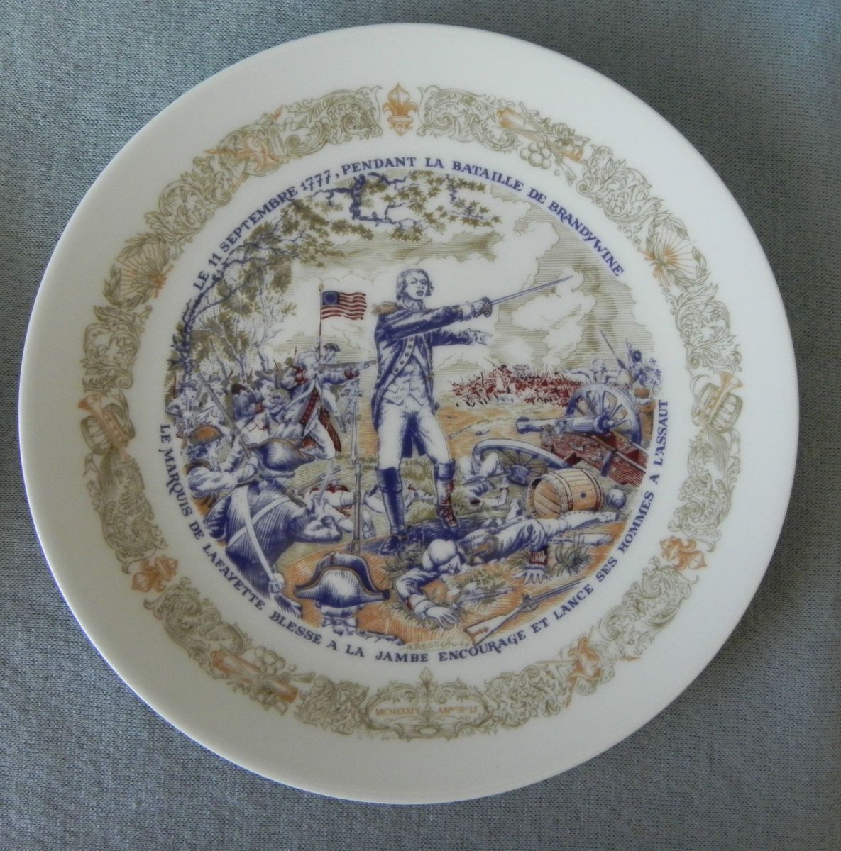 DArceau Limoges 16 Fils 77 Le Marquis De Lafayette Collector Plate 849