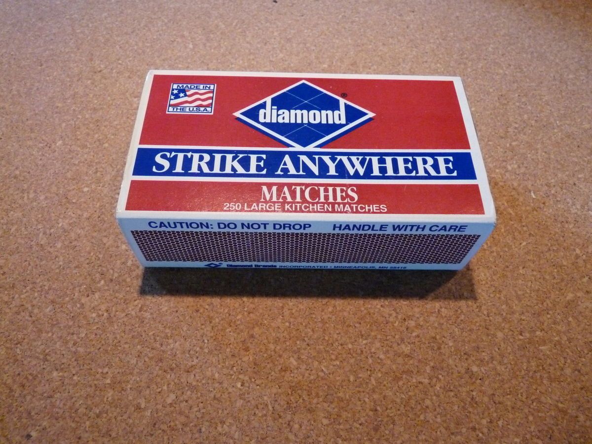  DIAMOND RED TIP STRIKE ANYWHERE MATCHES 250 LARGE KITCHEN MATCHES
