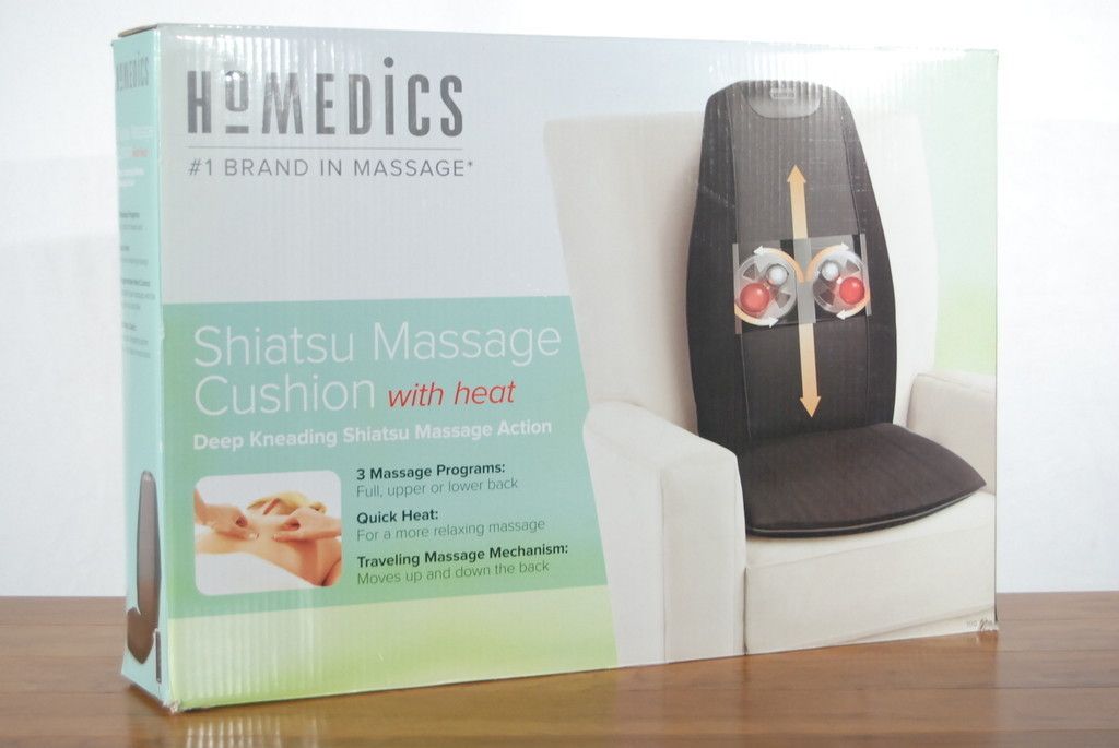 HoMEDiCS Shiatsu Massage Cushion with Heat CP 198200 Deep Kneading