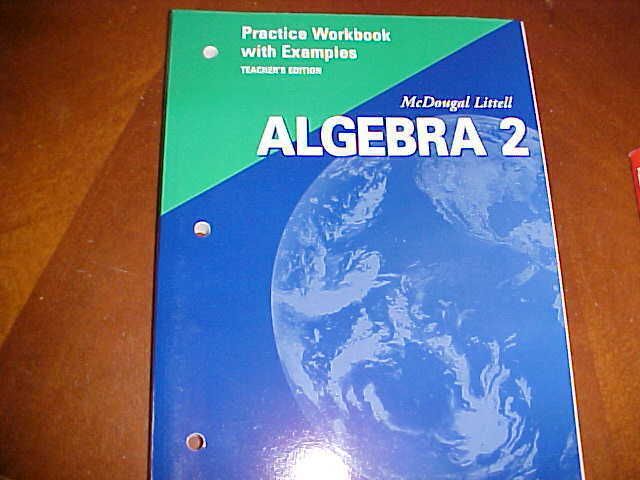 McDougal Littell ALGEBRA 2 TEACHER EDITION of PRACTICE WORKBOOK with