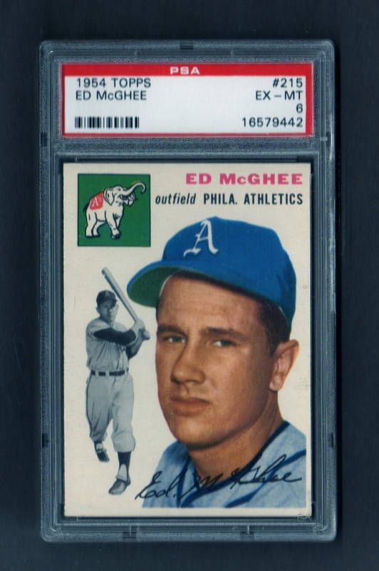 1954 Topps 215 Ed McGhee Athletics PSA EX MT 6