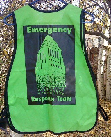 Los Angeles Earthquake Emergency Response Team Vest from Late 1980s
