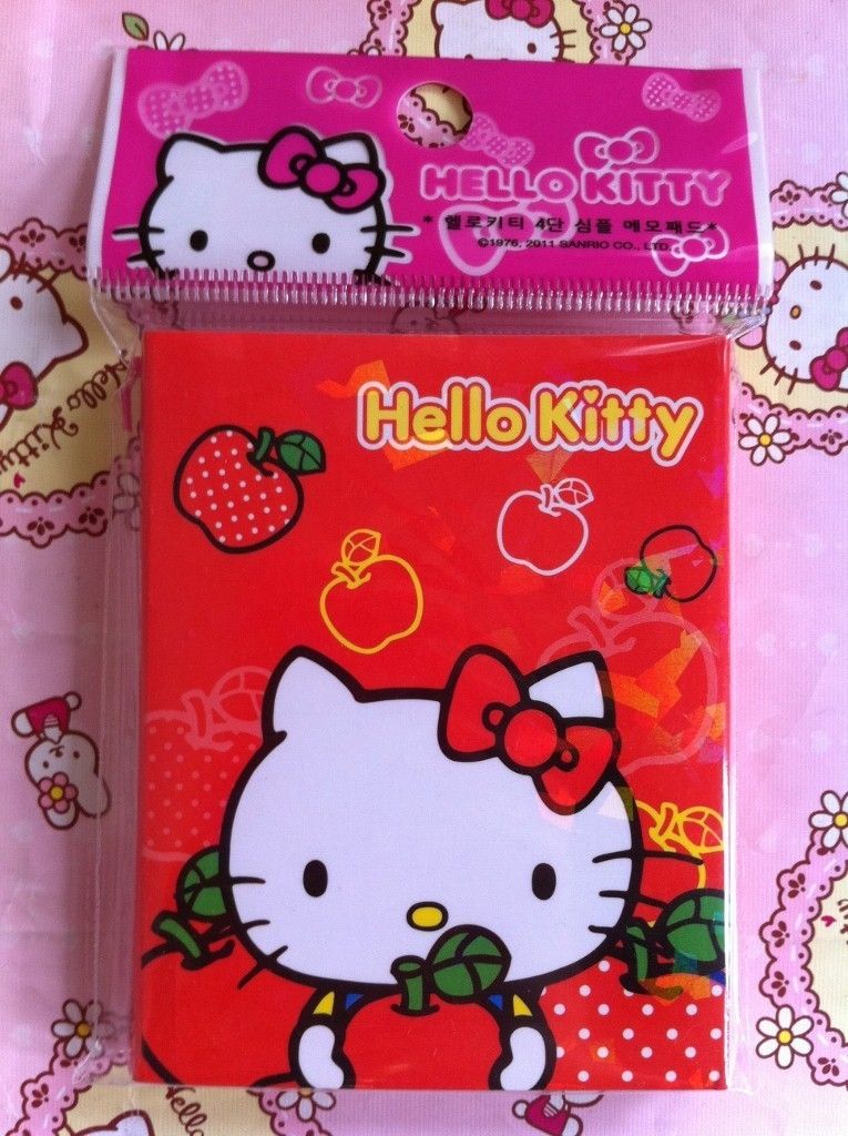 Kitty Mini Memo Pad Memo Paper Memo Sheet C 80 Sheets 4 Designs