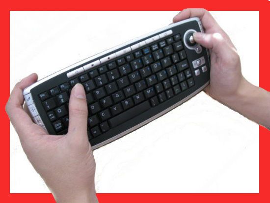 4G RF HTPC Media Center MCE Remote Keyboard Trackball