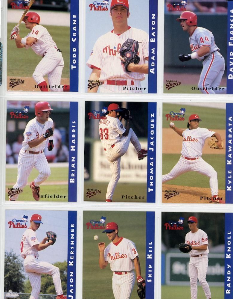 1998 Clearwater Phillies Skip Kiil Merced CA