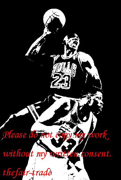 Basketball Oil on Canvas Michael Jordan Dunked on Patrick Ewing