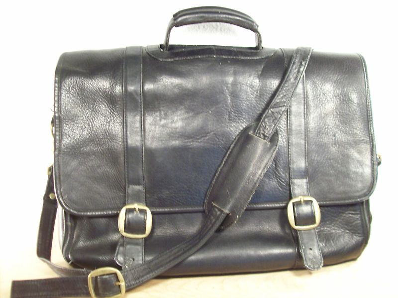 Laptop Leather Shoulder Briefcase Cross Body Messenger Case Bag