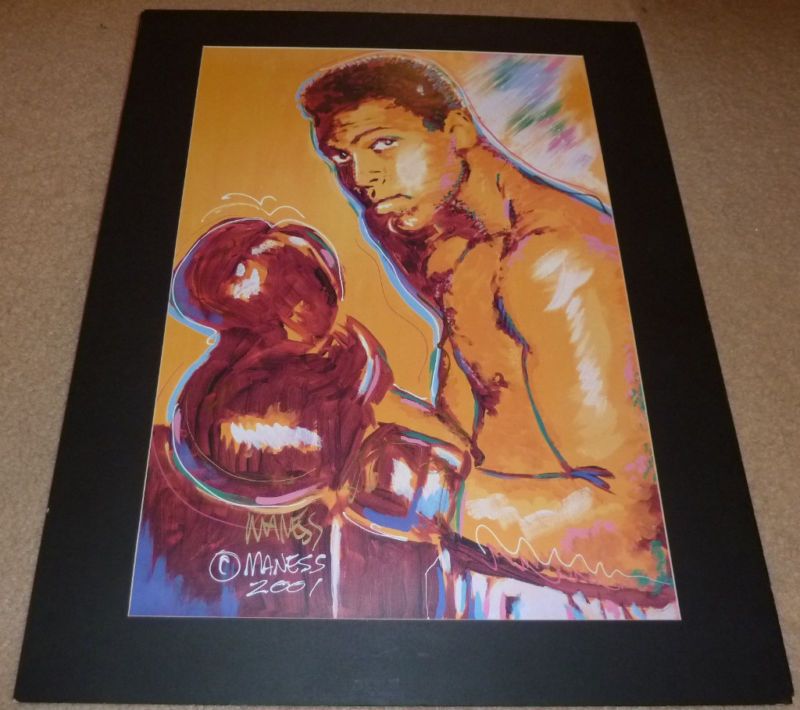 Muhammad Ali 2001 Michael P Maness Autographed Signed 2001 Lithograph