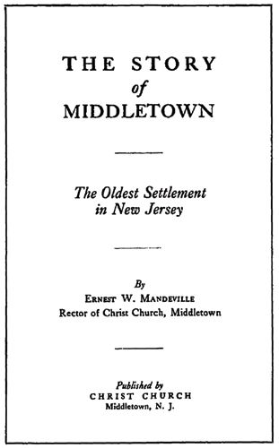 Genealogy History of Middletown New Jersey NJ