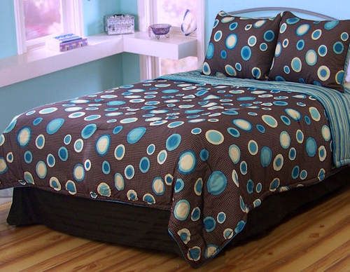 Microfiber Queen Comforter 7 P Set Teen Girls New