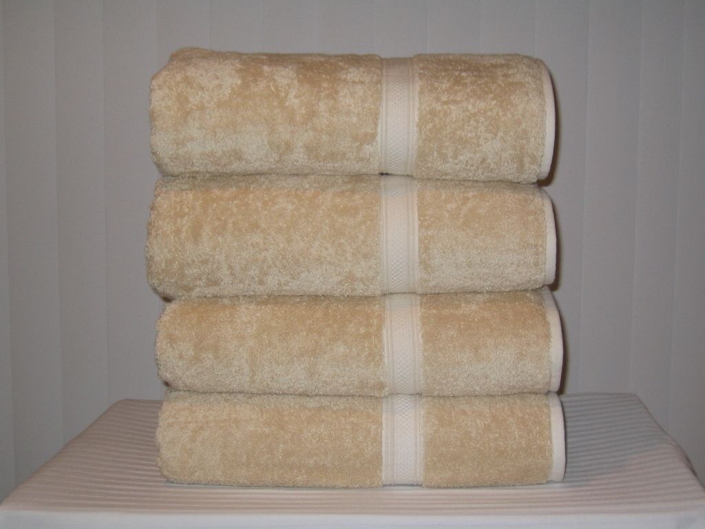 Bath Towels 100 Pima Cotton AWESOME Honey Color Made in the USA 1888