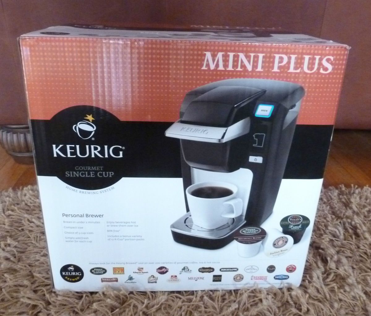  Mini Plus Personal Brewer Coffee Maker w 12 K Cups New in Box Black