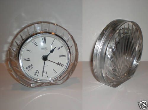 Mikasa Austria Lead Crystal Quartz Clock Germany 5 3 8