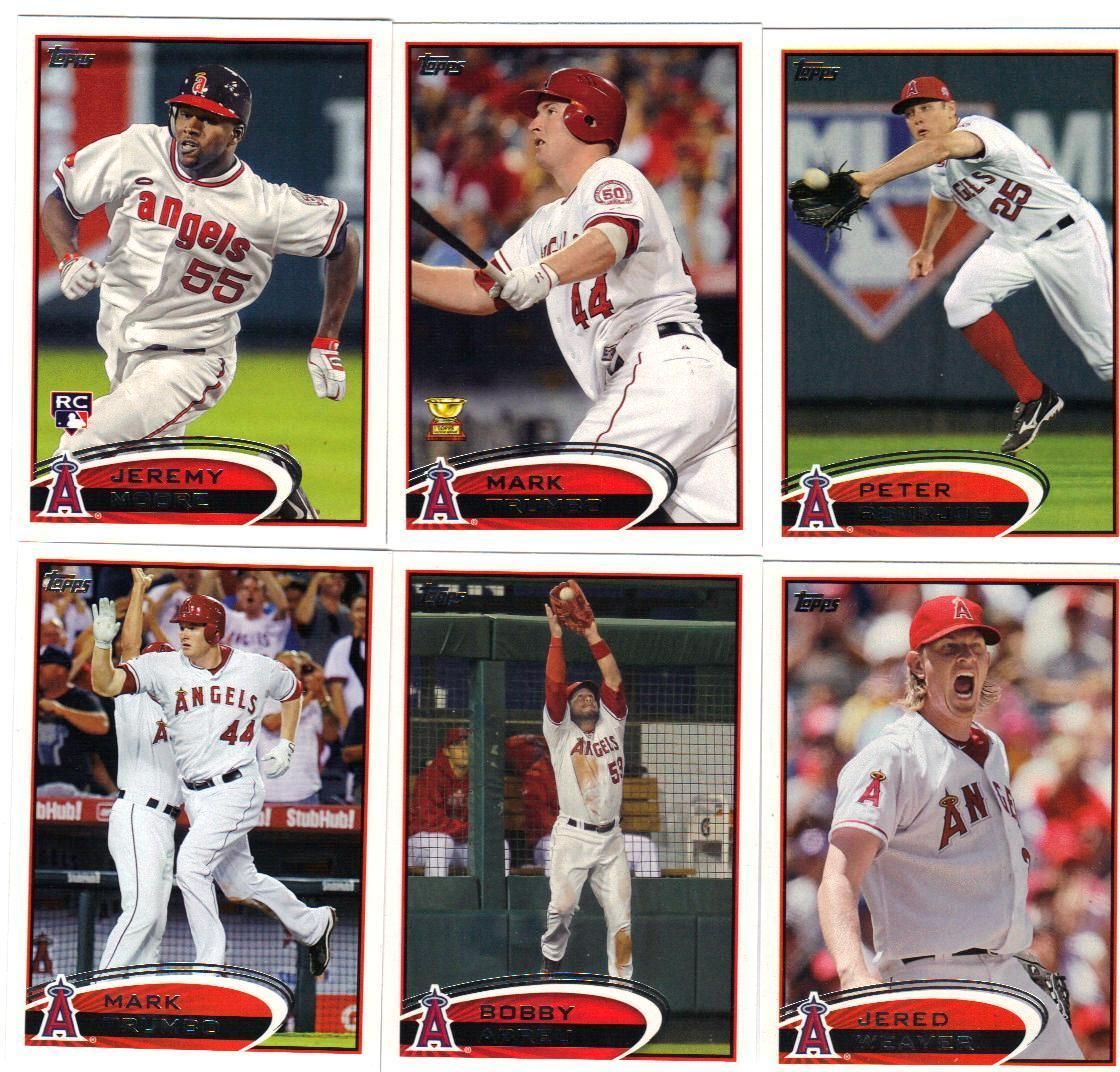  Series 1 2 Angels Team Set Mike Trout Wilson Weaver Trumbo Pujols 23