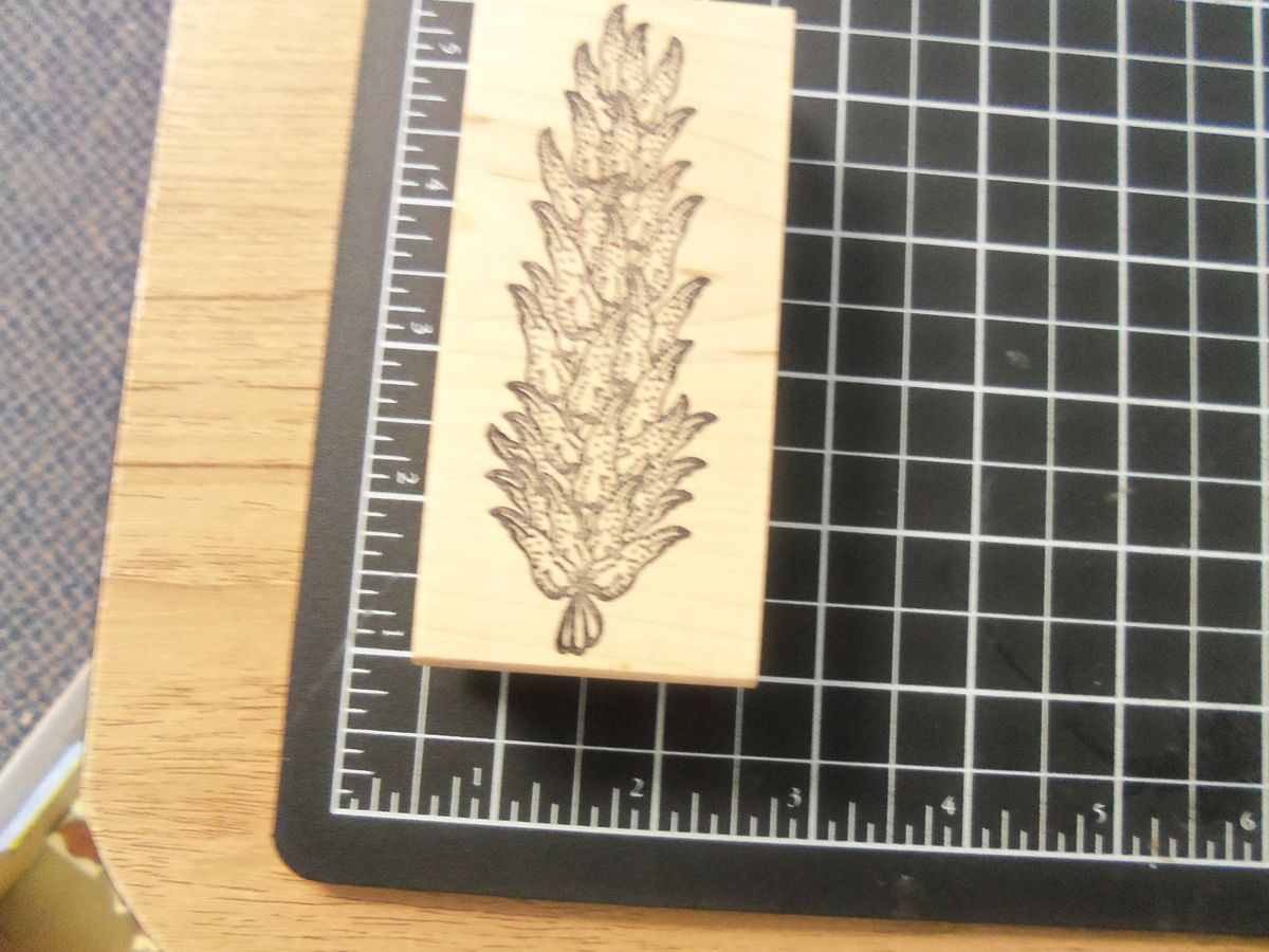 Rubber Stamp Milltown Obsessions Large Pine Cone Nature Outdoors Tree