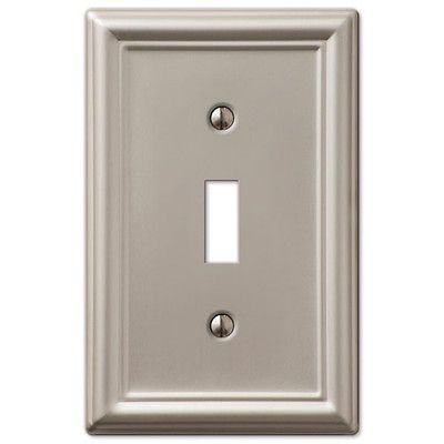 Brushed Satin Nickel Switchplate Wall plate covers light switch outlet