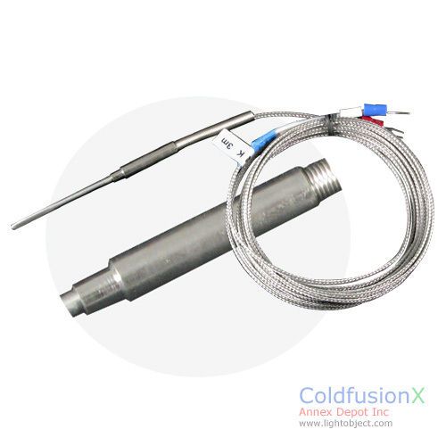 10ft (3M) K type Thermocouple with 8cm stainless steel pole