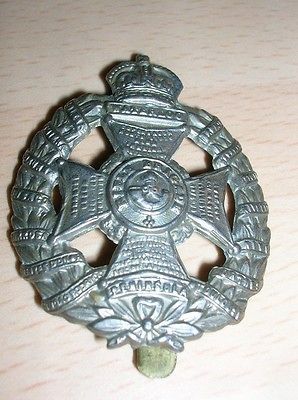 Genuine Military WW1 CAP BADGE Silver Metal RIFLE BRIGADE WATERLOO