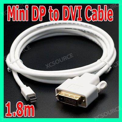 6FT Thunderbolt Mini Displayport to Male DVI Adapter Cable For Mac Pro