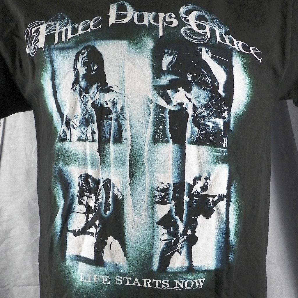 Three Days Grace Life Starts Now Tour 2010 T Shirt Medium Adam Gontier
