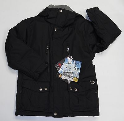 LIQUID BOARDWEAR BOYS MERCURY JACKET B3947 BLACK size MEDIUM