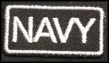 navy iron on patch badge for t shirt hat cap