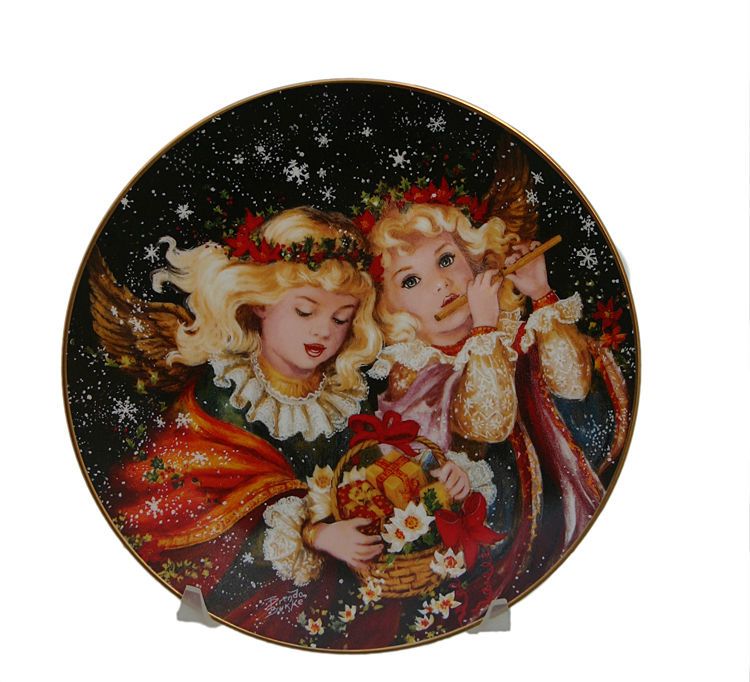 Angels We Have Heard on High Collector Plate by Brenda Burke 1st in