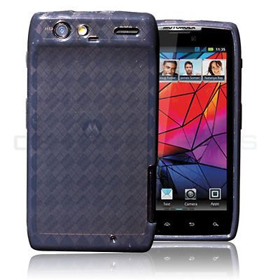 Black TPU Soft Gel Skin Cover Case For Motoroal Droid RAZR/XT910