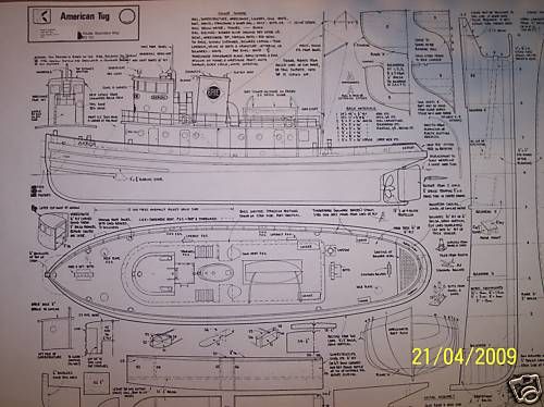 EIRE TUG AKRON ship boat model boat plans