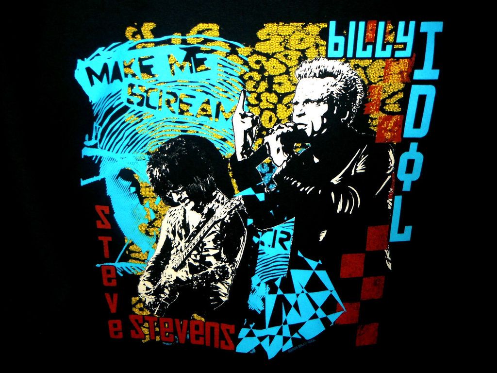 MENS L EC VTG 2005 BILLY IDOL STEVE STEVENS TEE TSHIRT COTTON CONCERT