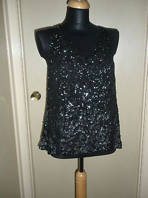 All Saints Spitalfields Scala Top   Size UK12/US8   black, hand