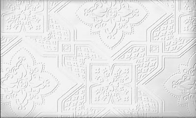 ORNATE CEILING TILE WHITE TEXTURED PAINTABLE WALLPAPER VP131612