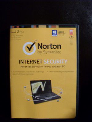 Security 2013 Symantec 3 PC 1 year windows 8 7 vista ANTIVIRUS