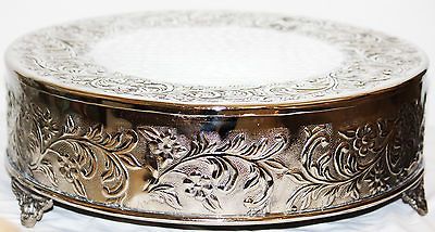 Allure Wedding Silver Round Cake Stand Plateau 16 Inch