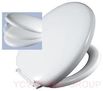 NEW SLOW SOFT CLOSE CLOSING ANTI SLAM TOILET SEAT WHITE