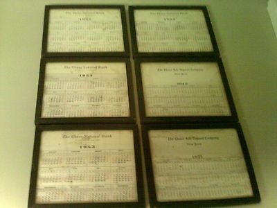 Vtg.Calendars 49 51 (4) 53 Chase Safe Deposit Co. NY & Chase