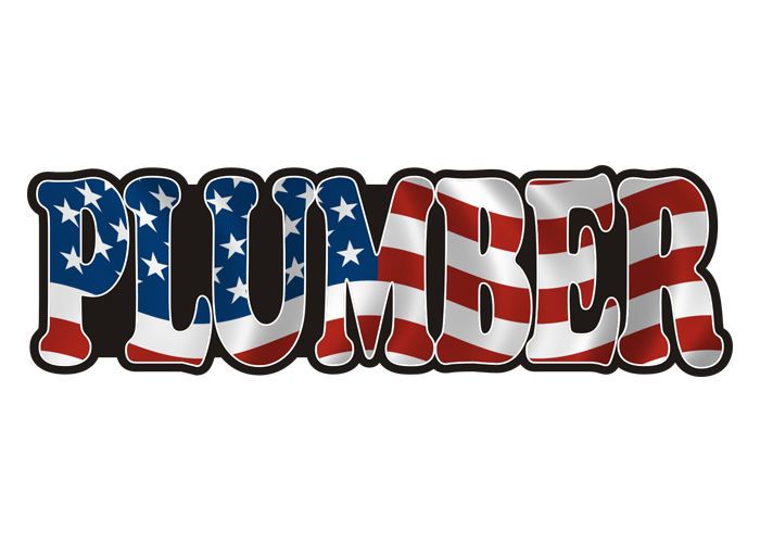 Plumber American Flag Sticker 3x1 America USA Hard Hat Vinyl Decal