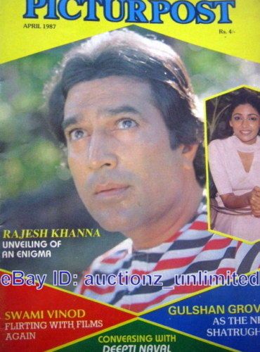 PicturPost April 1987 Rajesh Khanna Deepti Naval Vinod Khanna Swapna