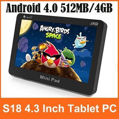 Pad 4GB Wi Fi 4.3 inch Black New Tablet Android 4 Resistance Screen