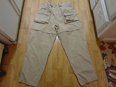 GUIDE WEAR BY CABELAS GUIDE WEAR CONVERSION PANTS SZ XL CARGO STYLE